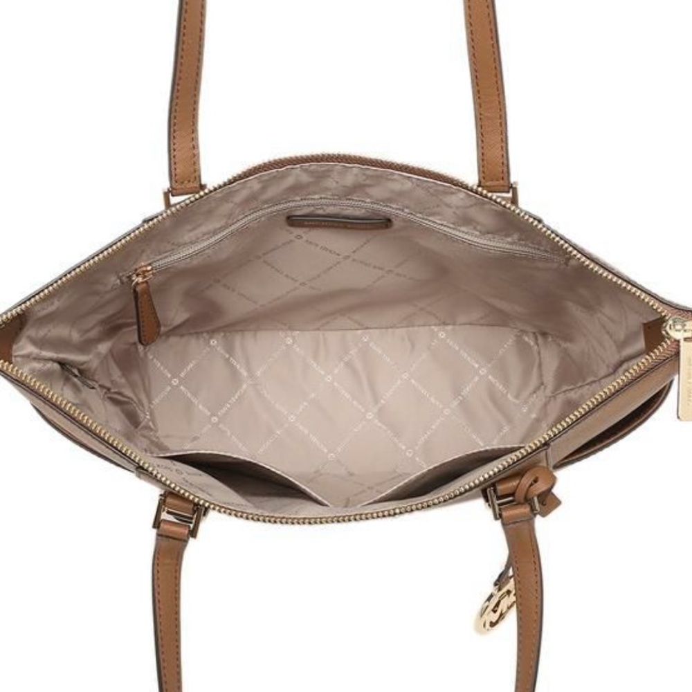 MICHAEL KORS Charlotte Large Leather Top-Zip Tote - Picture 13 of 16